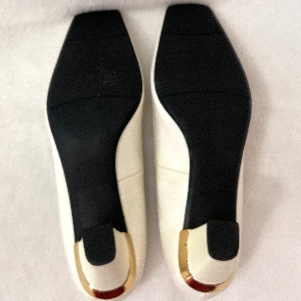 Love J. Renee White “Mary” faux leather Lizard Print  Square Toe pumps  Sz 6.5M - Picture 10 of 16